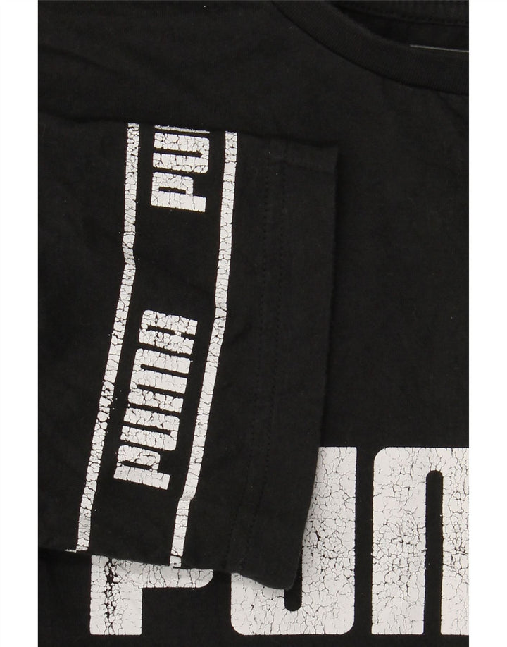 Camiseta PUMA Boys Graphic 13-14 Anos Grande Algodão Preto