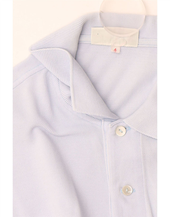 Camisa polo masculina Lacoste tamanho 4 algodão azul médio