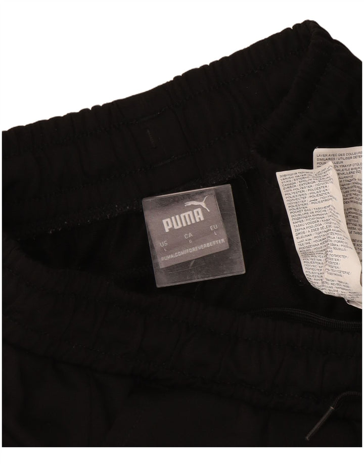 Calça de treino masculina Puma Joggers grande poliéster preto