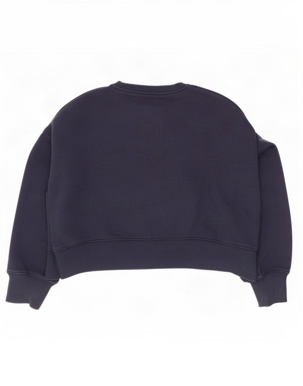 Moletom feminino Nike Crop Graphic Oversized Jumper UK 14 Médio Azul Marinho