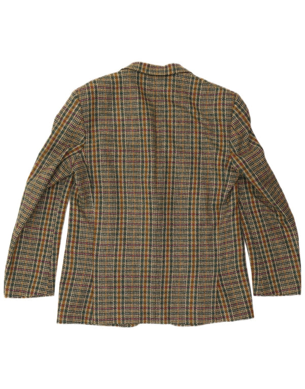 Jaqueta blazer masculina Tiglio com 2 botões IT 50 grande xadrez verde