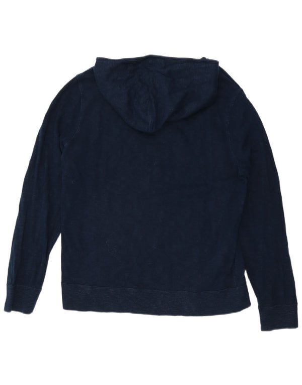 Suéter masculino J. Crew com capuz e gola redonda XL de algodão azul marinho