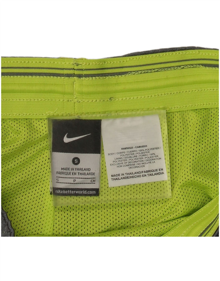 Shorts esportivos femininos Nike Dri Fit UK 10 poliéster cinza pequeno
