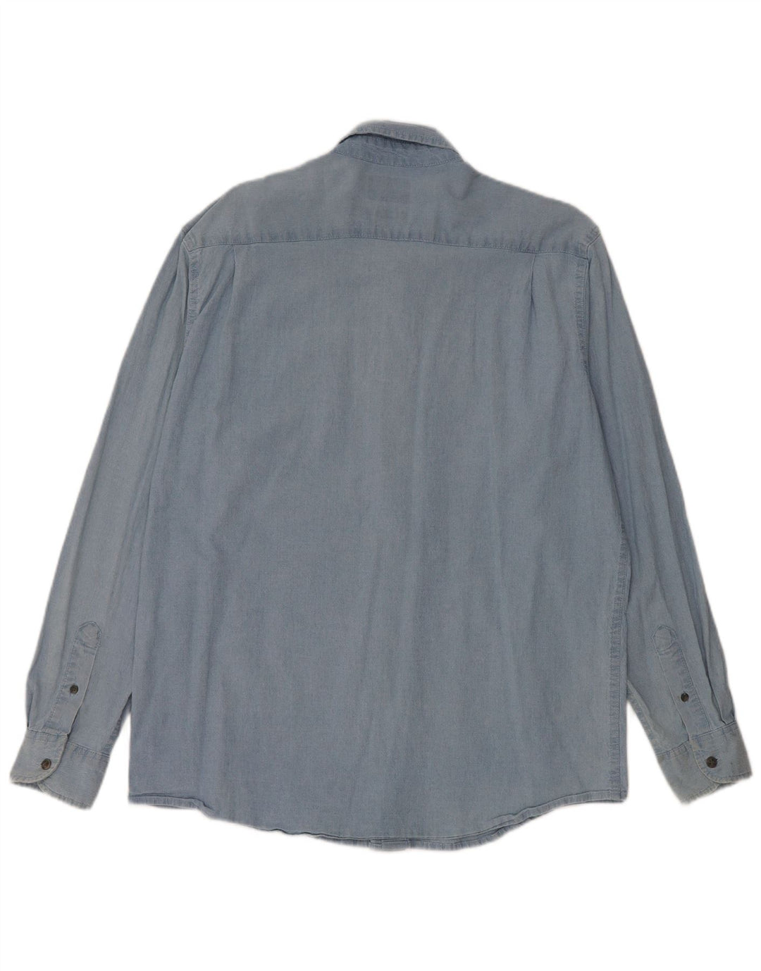 Camisa jeans masculina Wrangler grande algodão azul