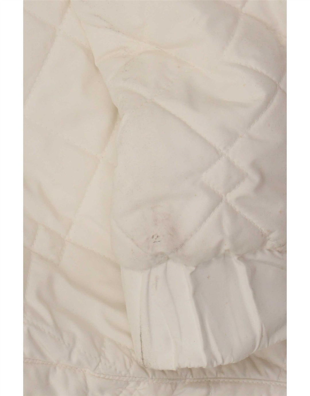 Jaqueta acolchoada feminina Adidas UK 14 poliéster branco médio