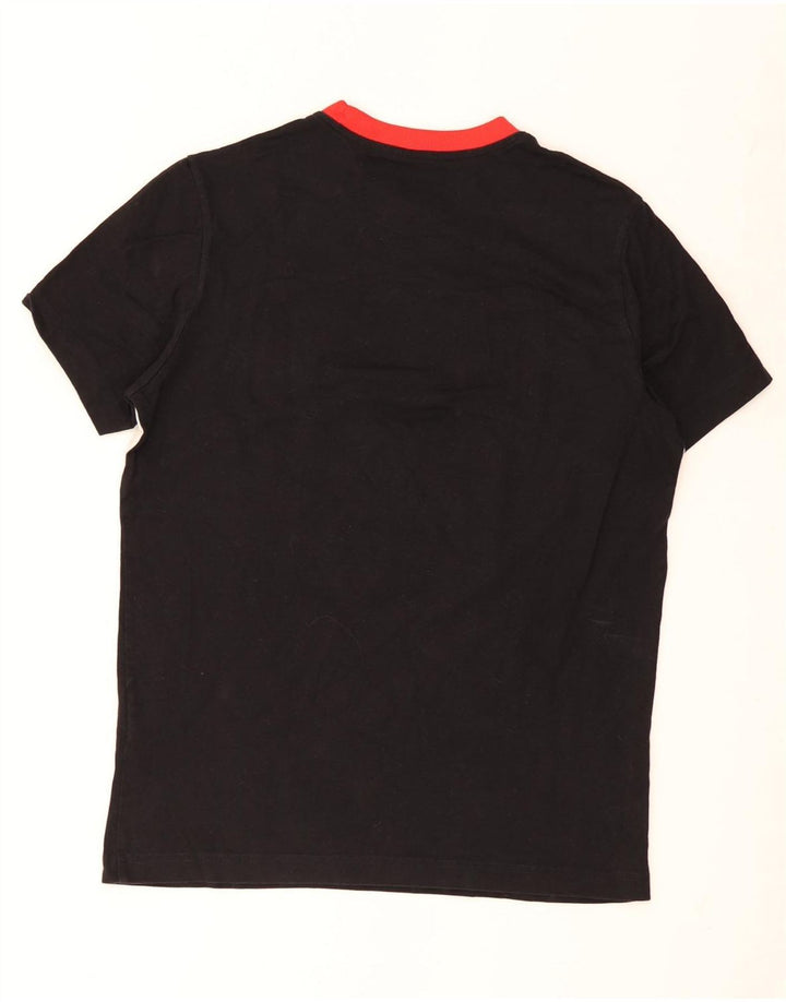 Camiseta masculina com estampa gráfica Champion médio preto colorblock algodão
