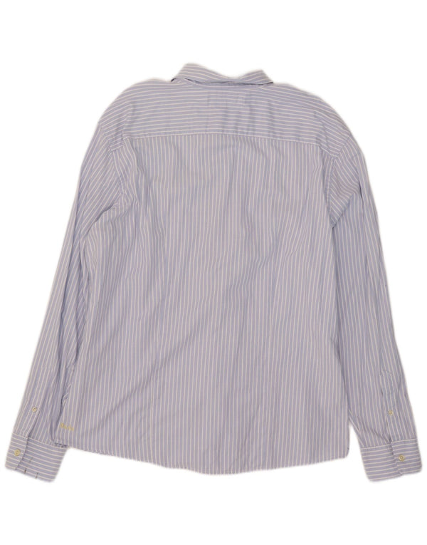 Camisa masculina La Martina 3XL algodão listrado azul