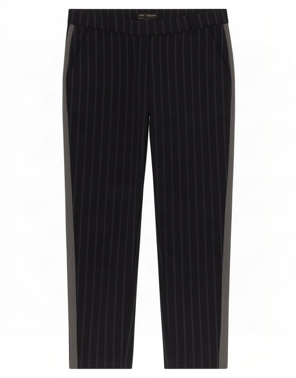 Zara Calça feminina Trafaluc cortada grande W30 L25 listrada azul marinho