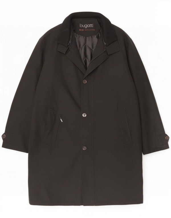 Bugatti Mens Relaxed Fit Overcoat UK 44 2XL Poliéster Preto