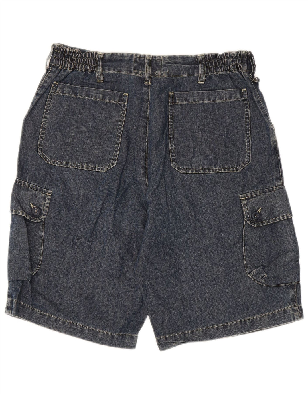 Trussardi Mens Cargo Denim Shorts IT 48 Médio W30 Azul Algodão