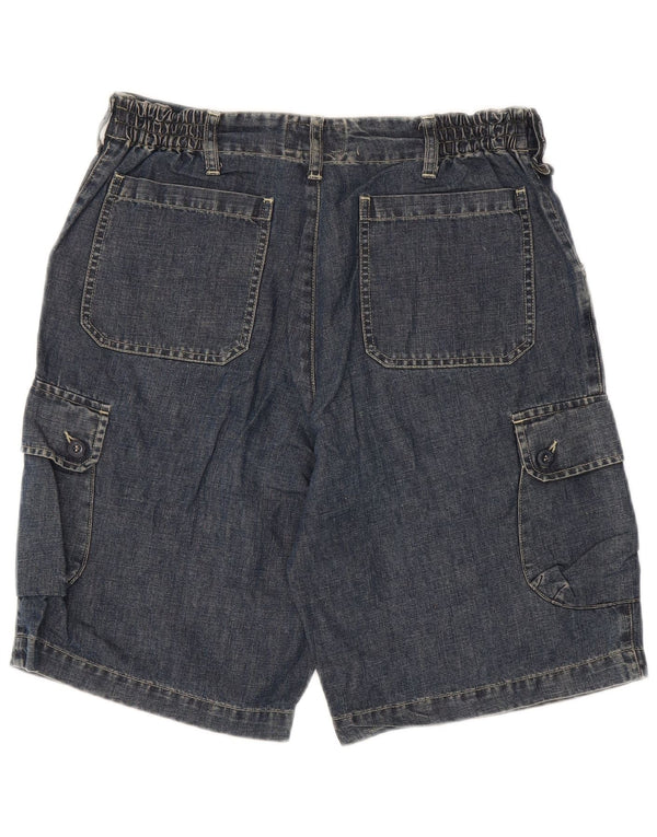 Trussardi Mens Cargo Denim Shorts IT 48 Médio W30 Azul Algodão