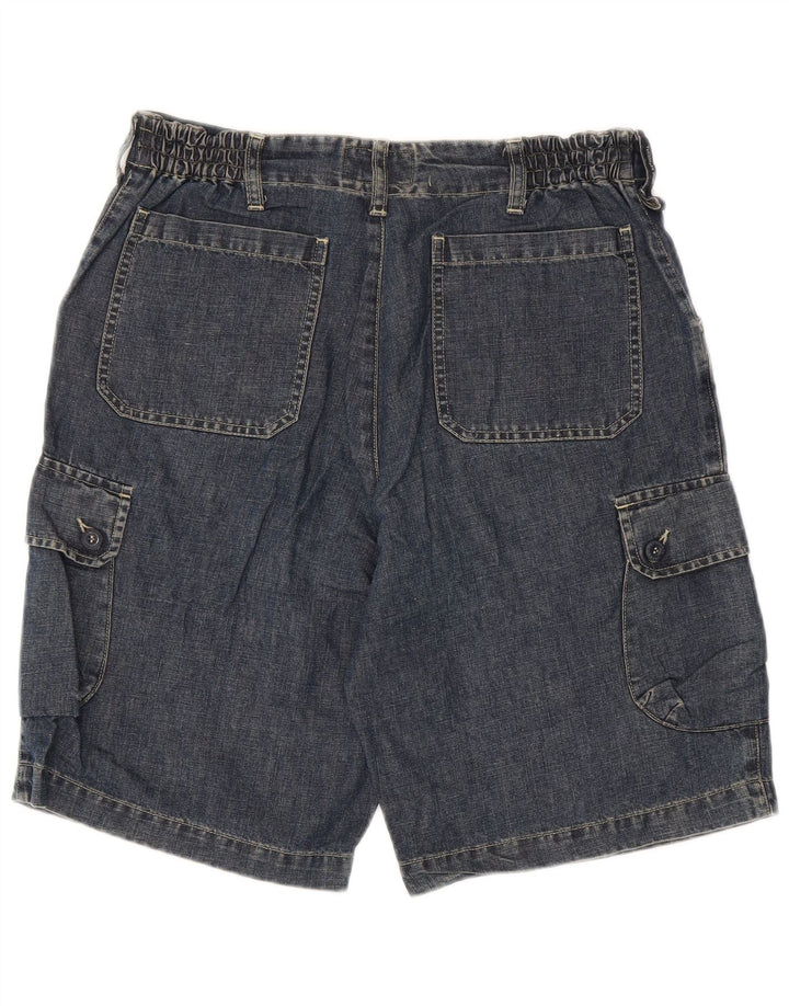 Trussardi Mens Cargo Denim Shorts IT 48 Médio W30 Azul Algodão