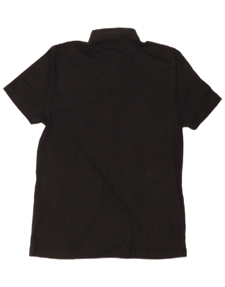 Camisa polo masculina ALL SAINTS de algodão preto médio