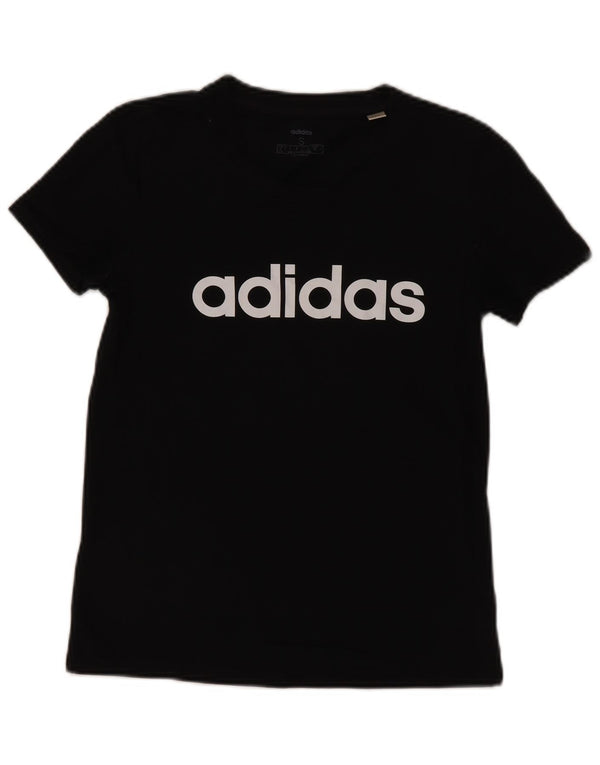 Adidas Camiseta Feminina Graphic Top UK 8/10 Pequeno Algodão Preto