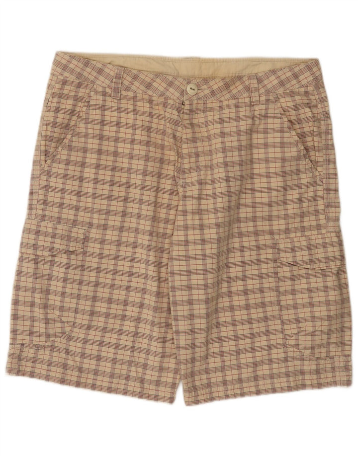 Shorts cargo masculino Invicta IT 52 XL W36 algodão xadrez bege