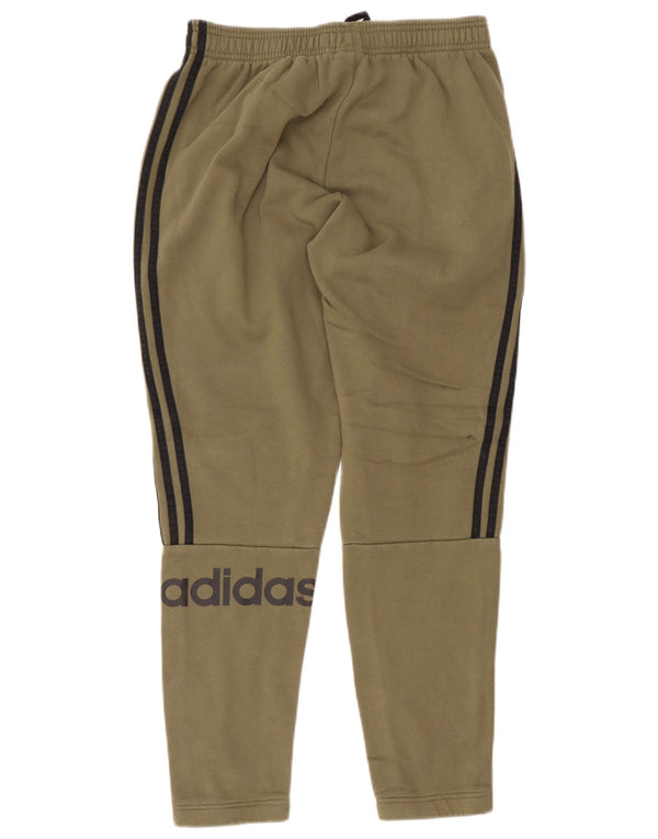 Adidas Mens Graphic Calças de treino de algodão cáqui médio