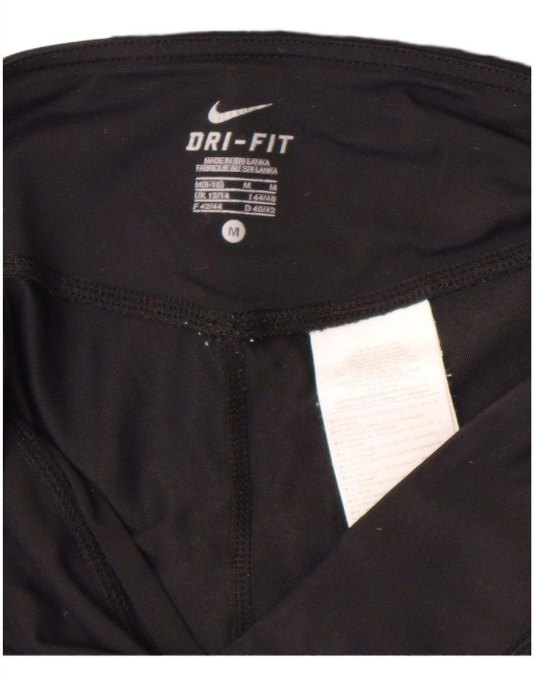 Leggings Nike Capri Femininas UK 12/14 Médio Preto Nylon