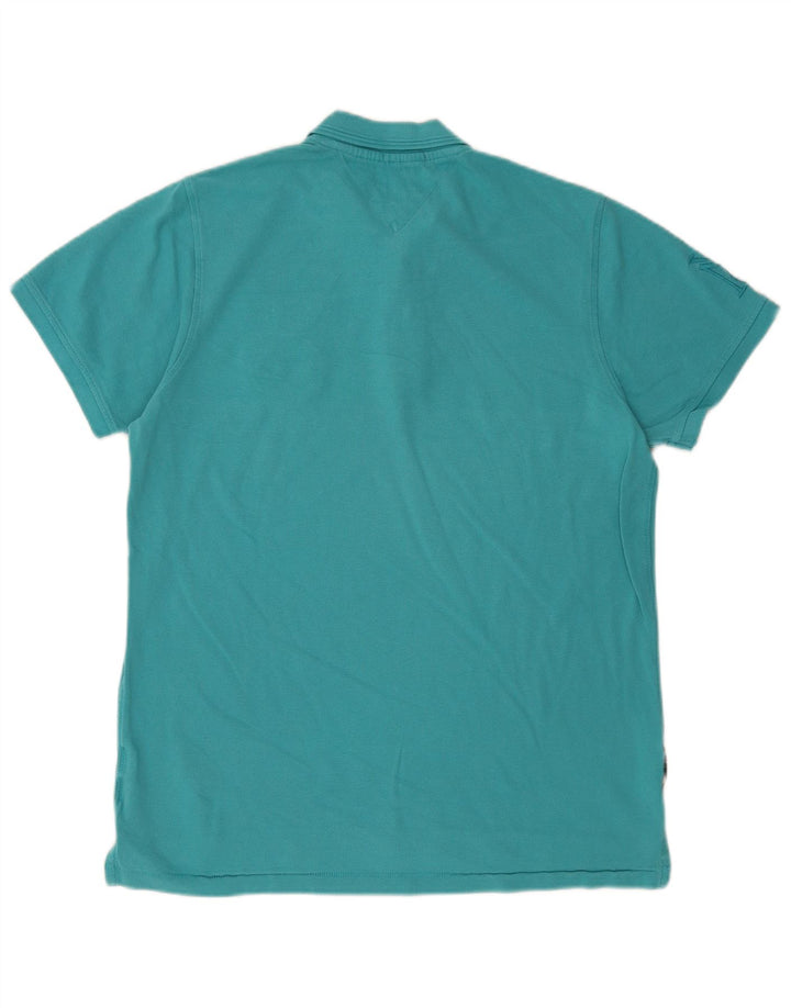Camisa polo masculina TOMMY HILFIGER XL algodão turquesa