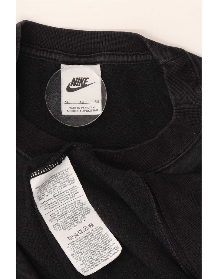 Nike feminino oversized moletom jumper UK 18 XL preto algodão