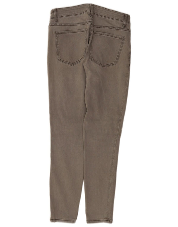 Marks & Spencer Feminino The Ivy Skinny Jeans UK 10 Pequeno W30 L27 Algodão Cinza