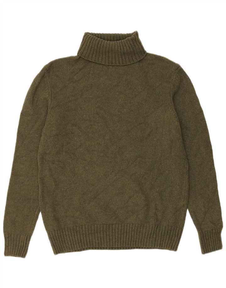 Suéter masculino Zara com gola redonda e lã cáqui média