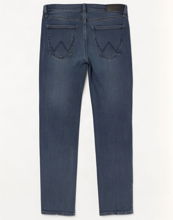 Wrangler Mens Jeans Slim W32 L32 Azul Marinho Algodão