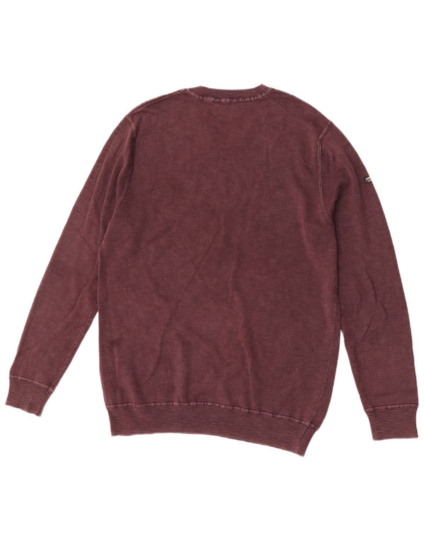 Suéter feminino Superdry com gola redonda UK 18 XL marrom algodão