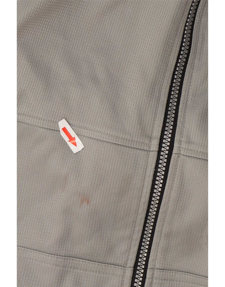 Asics Mens Tracksuit Top Jacket Large Gray Colourblock