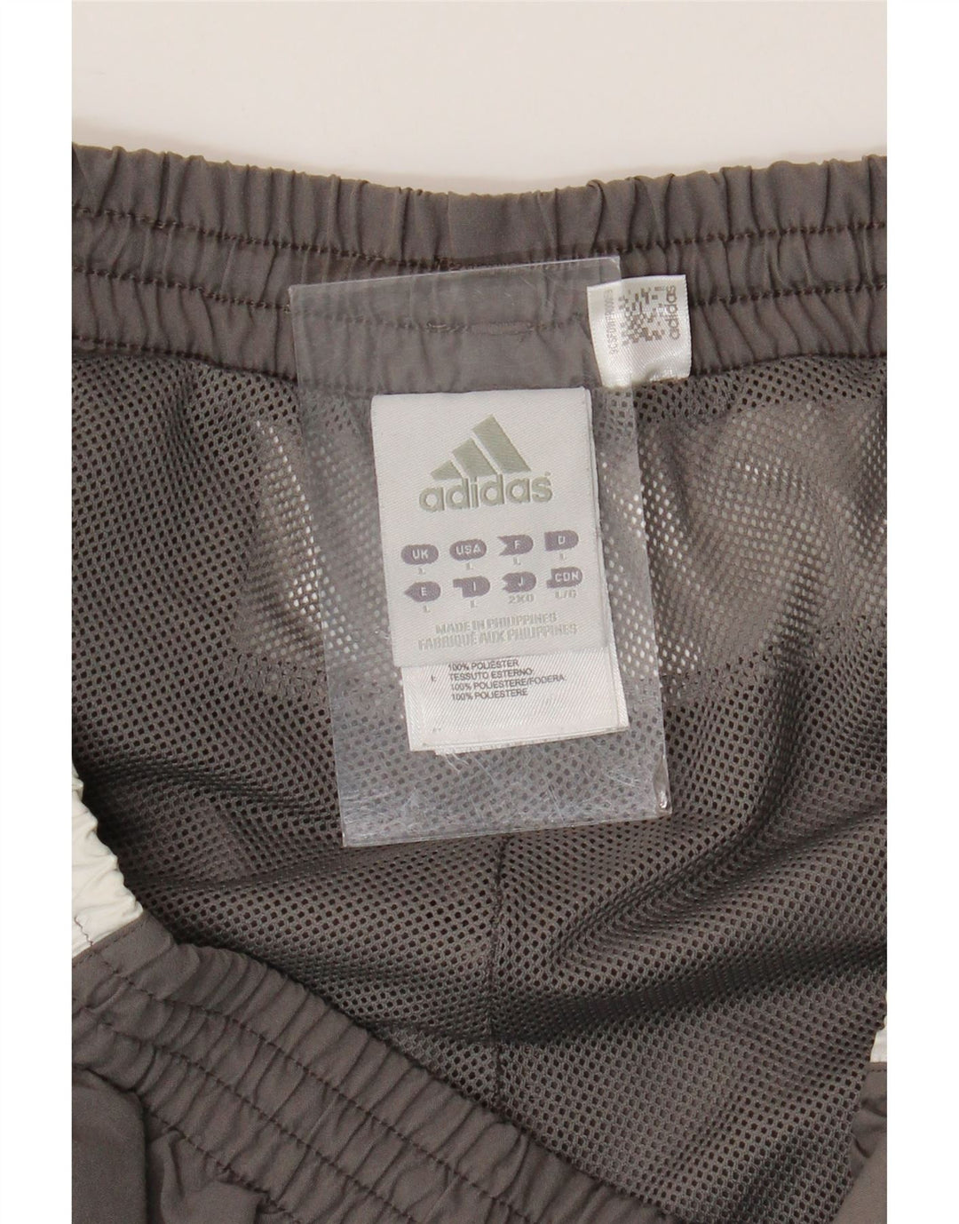 Calça de treino masculina ADIDAS grande cinza colorblock poliéster