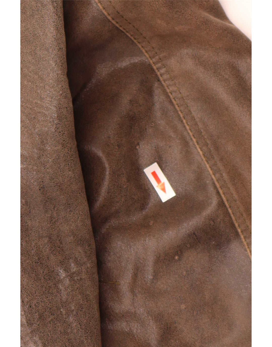 Jaqueta de couro masculina Pelletteria UK 42 XL marrom