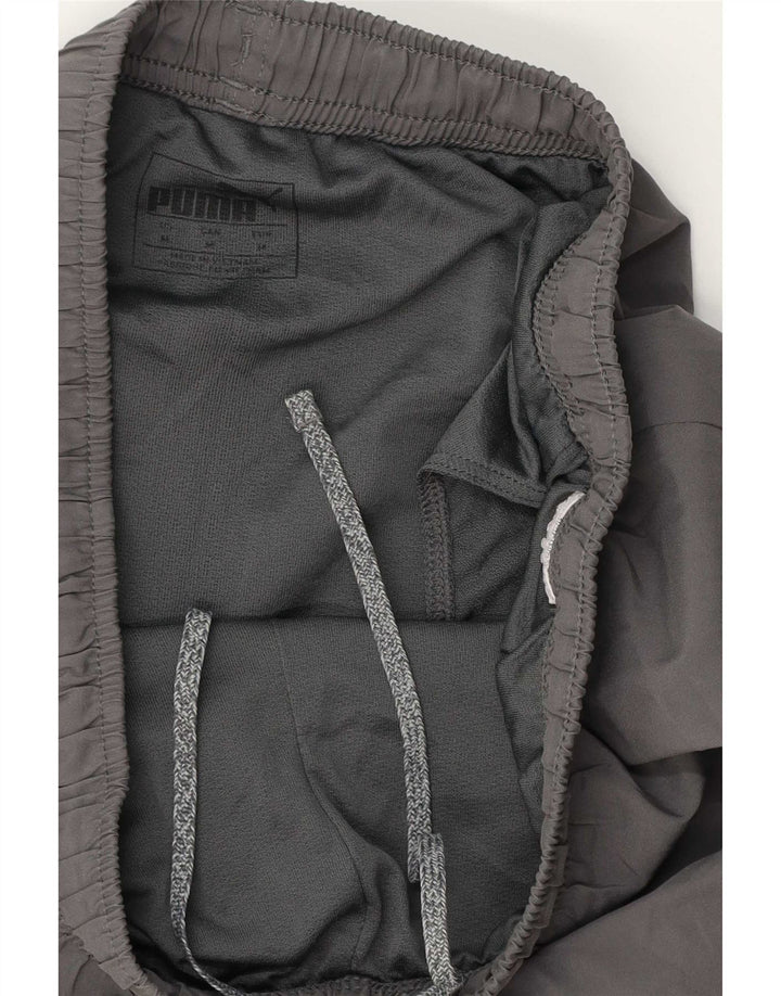 Shorts esportivos masculinos Puma médio cinza colorblock