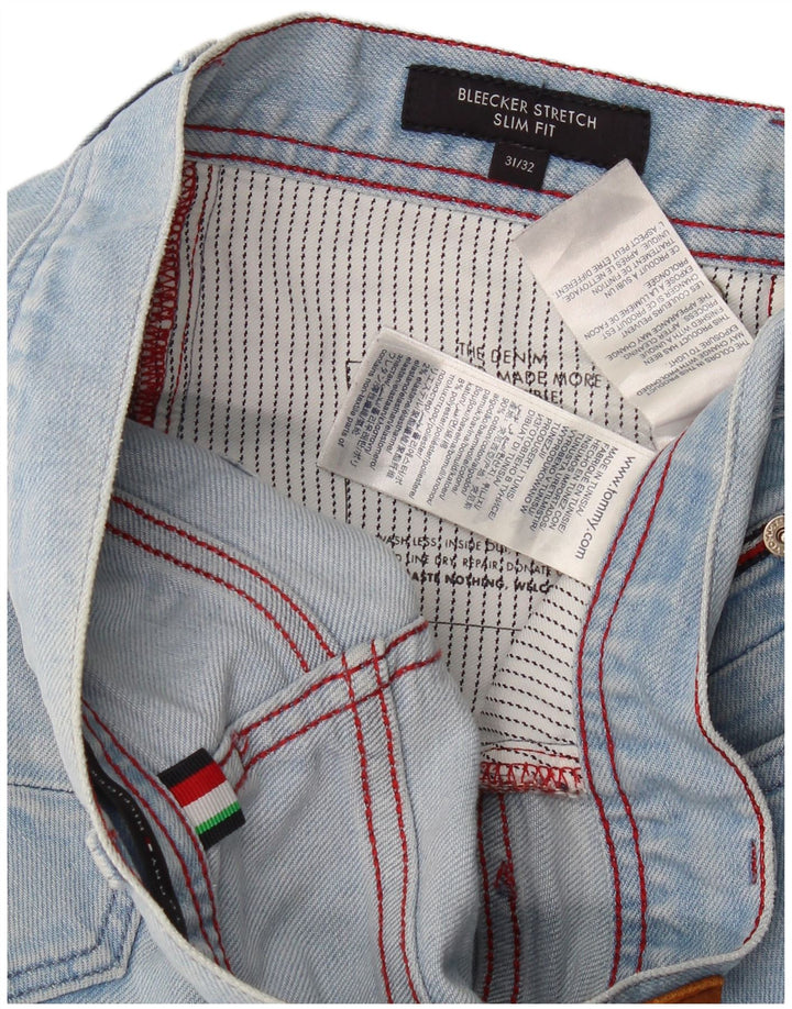 Tommy Hilfiger Masculino Bleecker Slim Jeans W31 L29 Azul Algodão