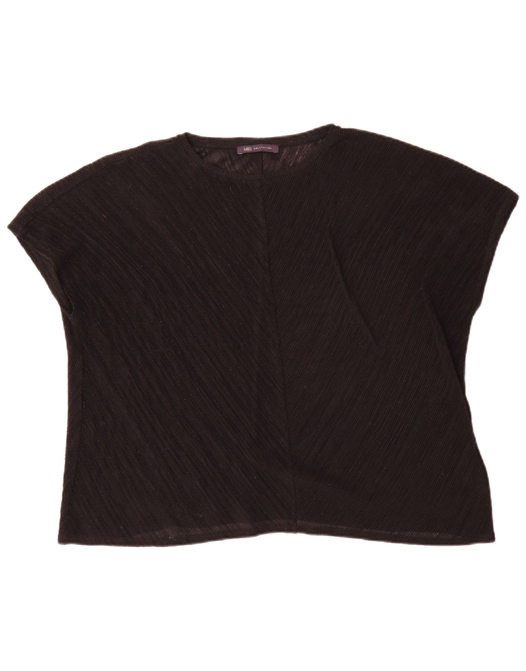 Blusa feminina Marks & Spencer UK 16 grande poliéster preto
