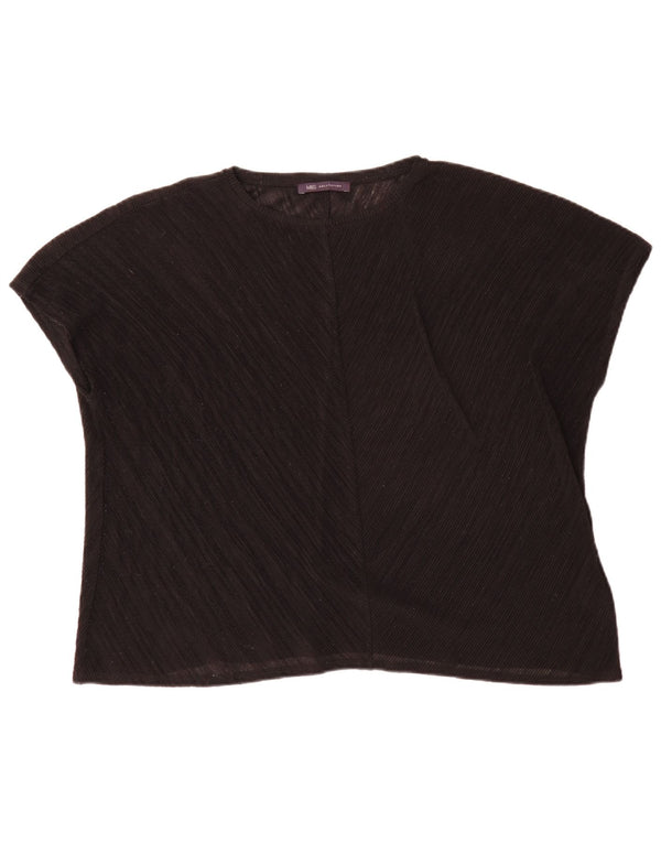 Blusa feminina Marks & Spencer UK 16 grande poliéster preto