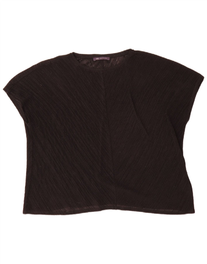 Blusa feminina Marks & Spencer UK 16 grande poliéster preto