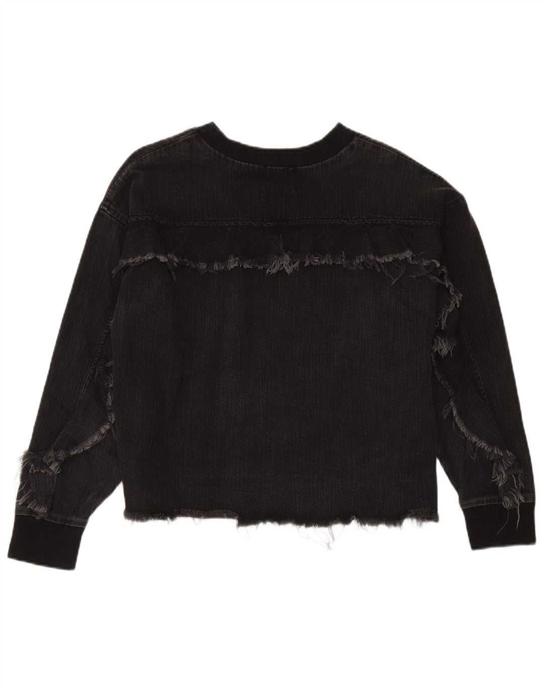 Zara moletom feminino jumper UK 14 médio algodão preto