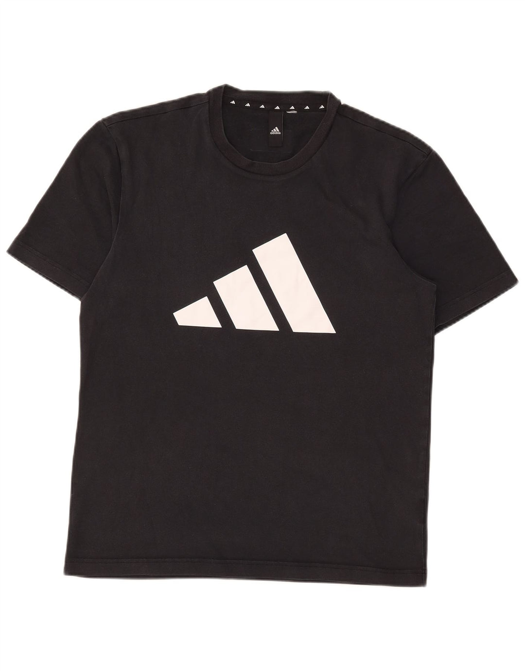 Adidas Mens Graphic T-Shirt Top Médio Algodão Preto