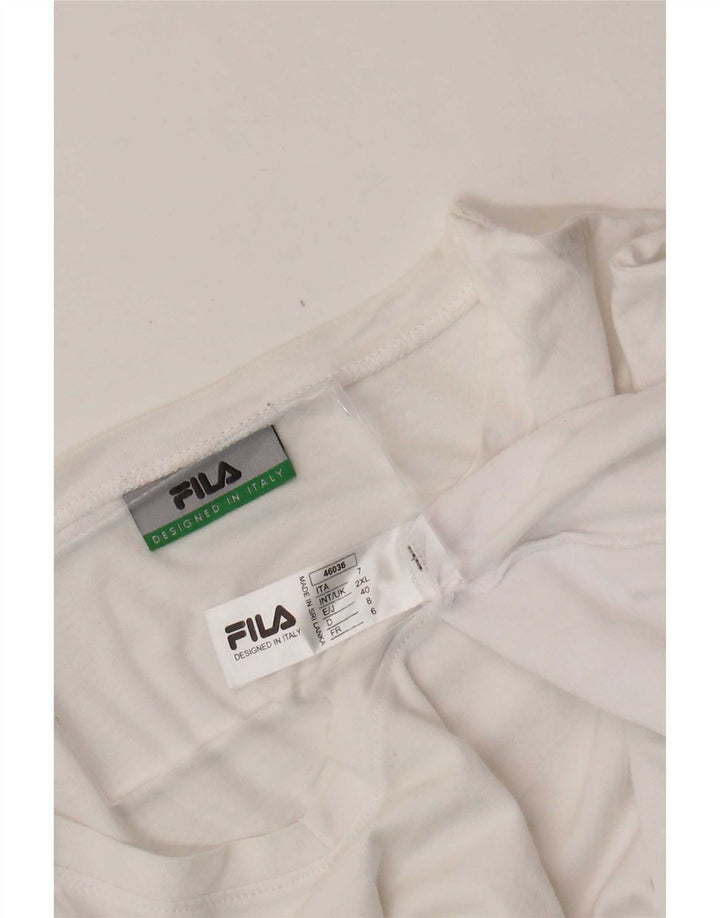 Camiseta masculina Fila Top 2XL algodão branco