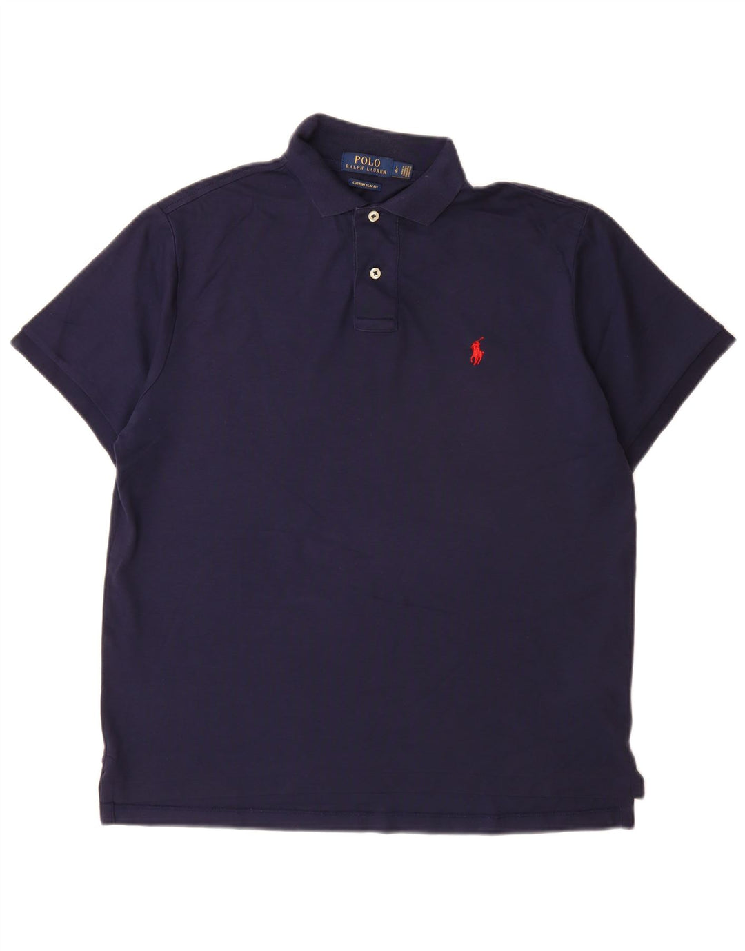 POLO RALPH LAUREN Camisa polo masculina personalizada slim fit grande algodão azul marinho