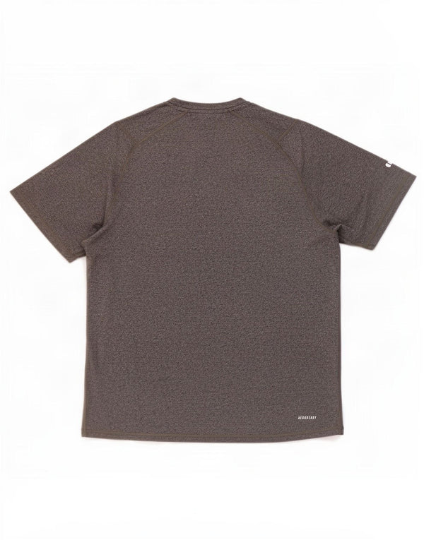 Camiseta masculina Adidas Aeroready Top XL cinza manchado de poliéster
