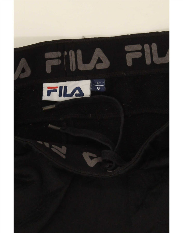 Calça de treino masculina Fila grande poliéster preto