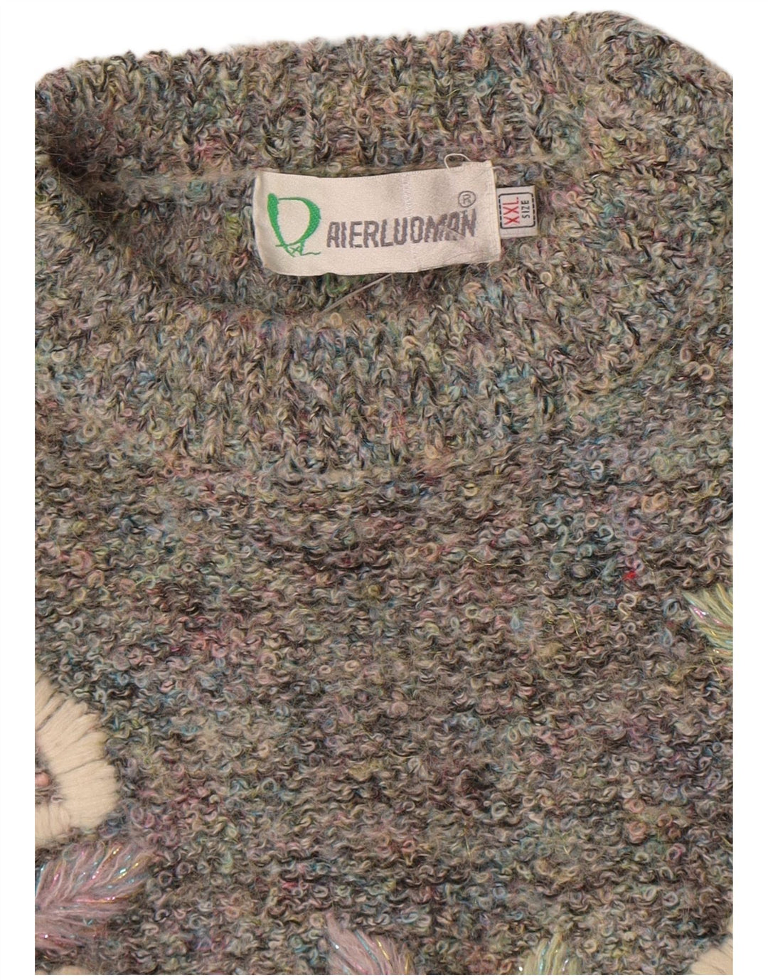 Suéter feminino Aierluoman com gola redonda UK 20 2XL multicolorido