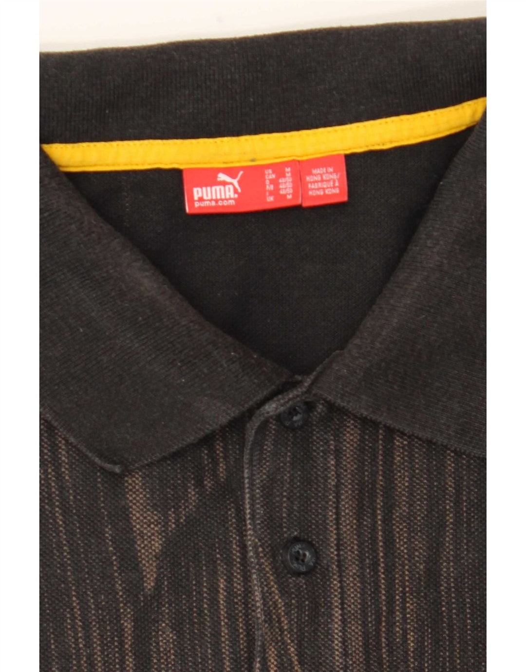 Camisa polo masculina Puma listrada marrom médio