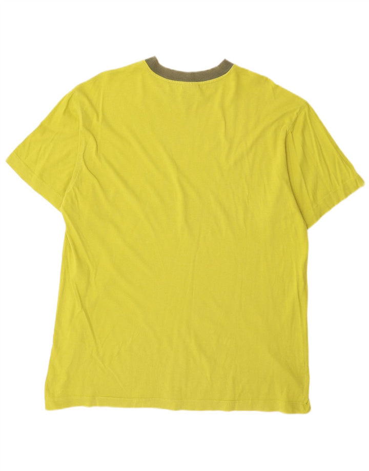 Camiseta masculina Think Pink Top grande de algodão amarelo