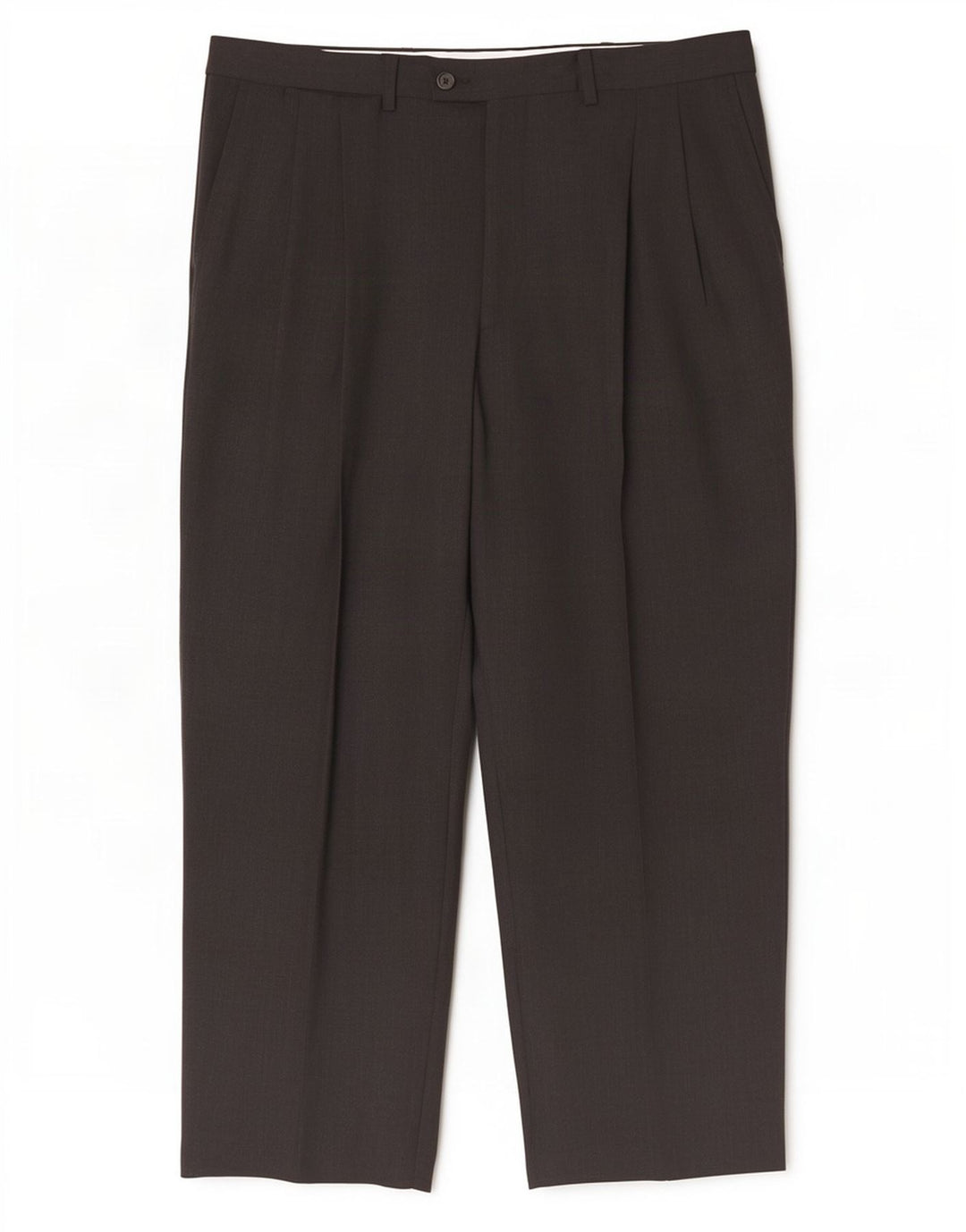 Calça masculina Lacoste Pegged Suit tamanho 46 grande W36 L27 lã cinza