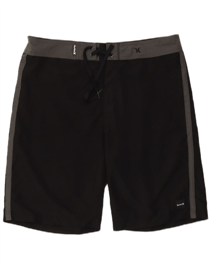 Shorts de natação masculino Hurley grande poliéster colorblock preto