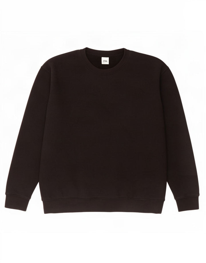 Zara moletom masculino jumper grande algodão preto