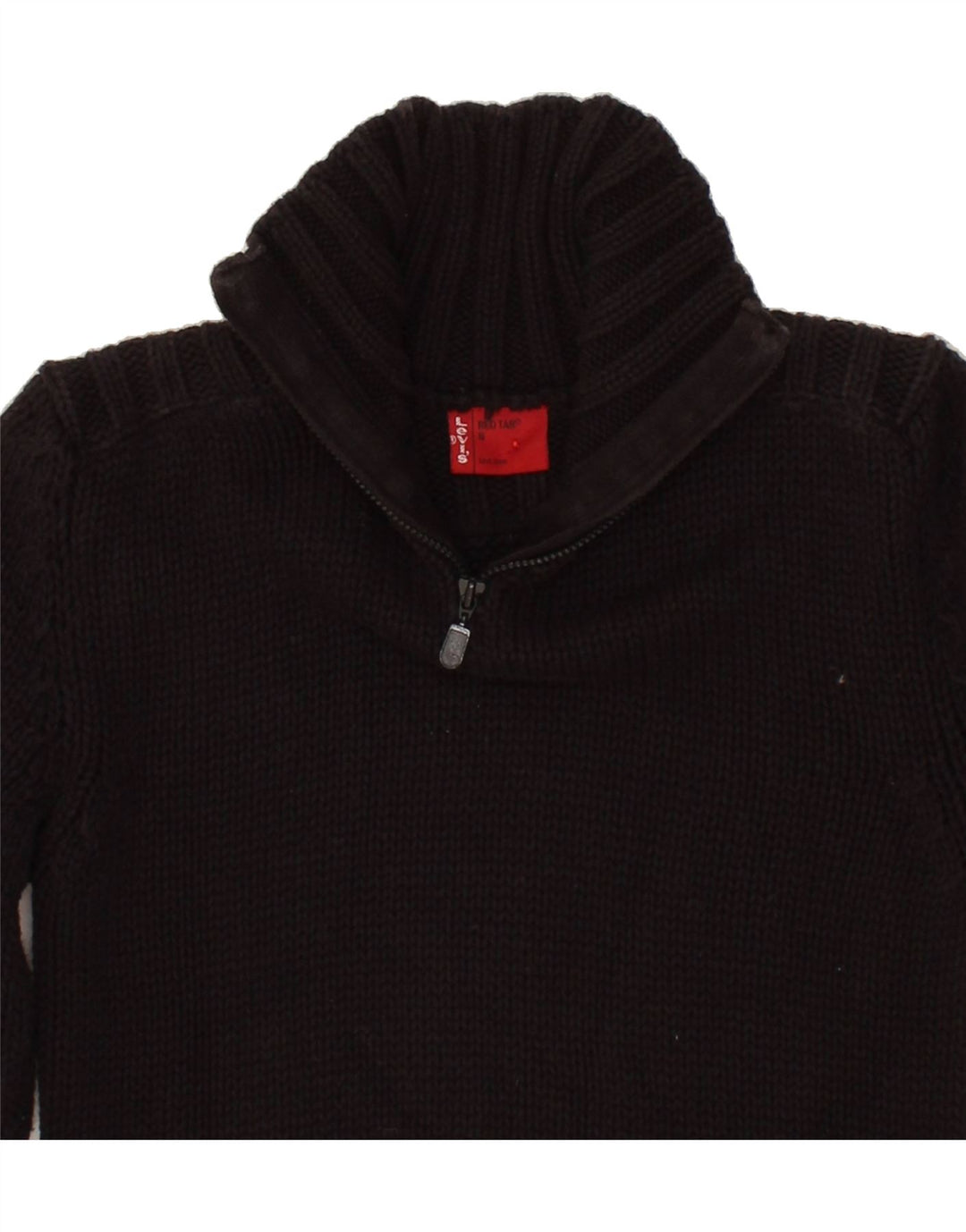 LEVI'S Girls Zip Neck Jumper Sweater 5-6 Years Black Cotton Vintage Levi's and Second-Hand Levi's from Messina Hembry 