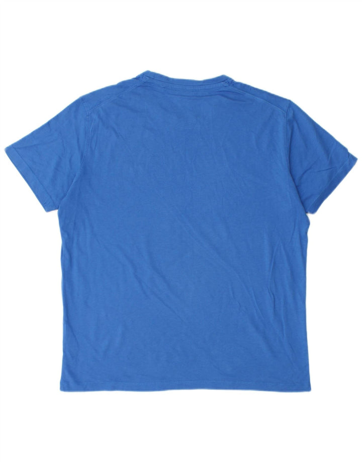 US Polo Assn. Camiseta Masculina Top Médio Algodão Azul