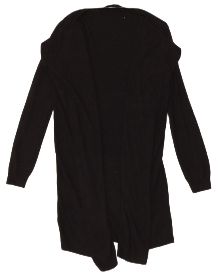 Marks & Spencer Suéter feminino Longline Open Cardigan Reino Unido 10 Pequeno Preto